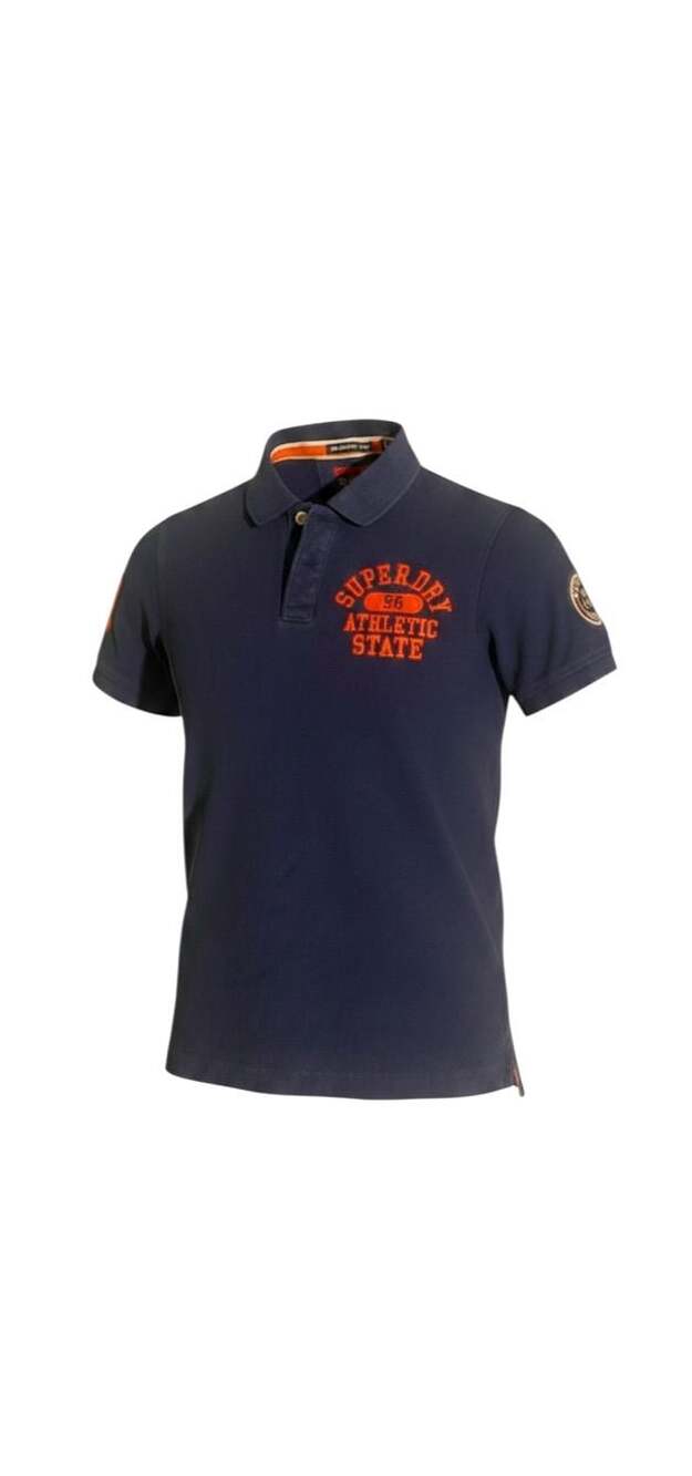 Superdry Athletic State 96 Navy Blue Polo Shirt
